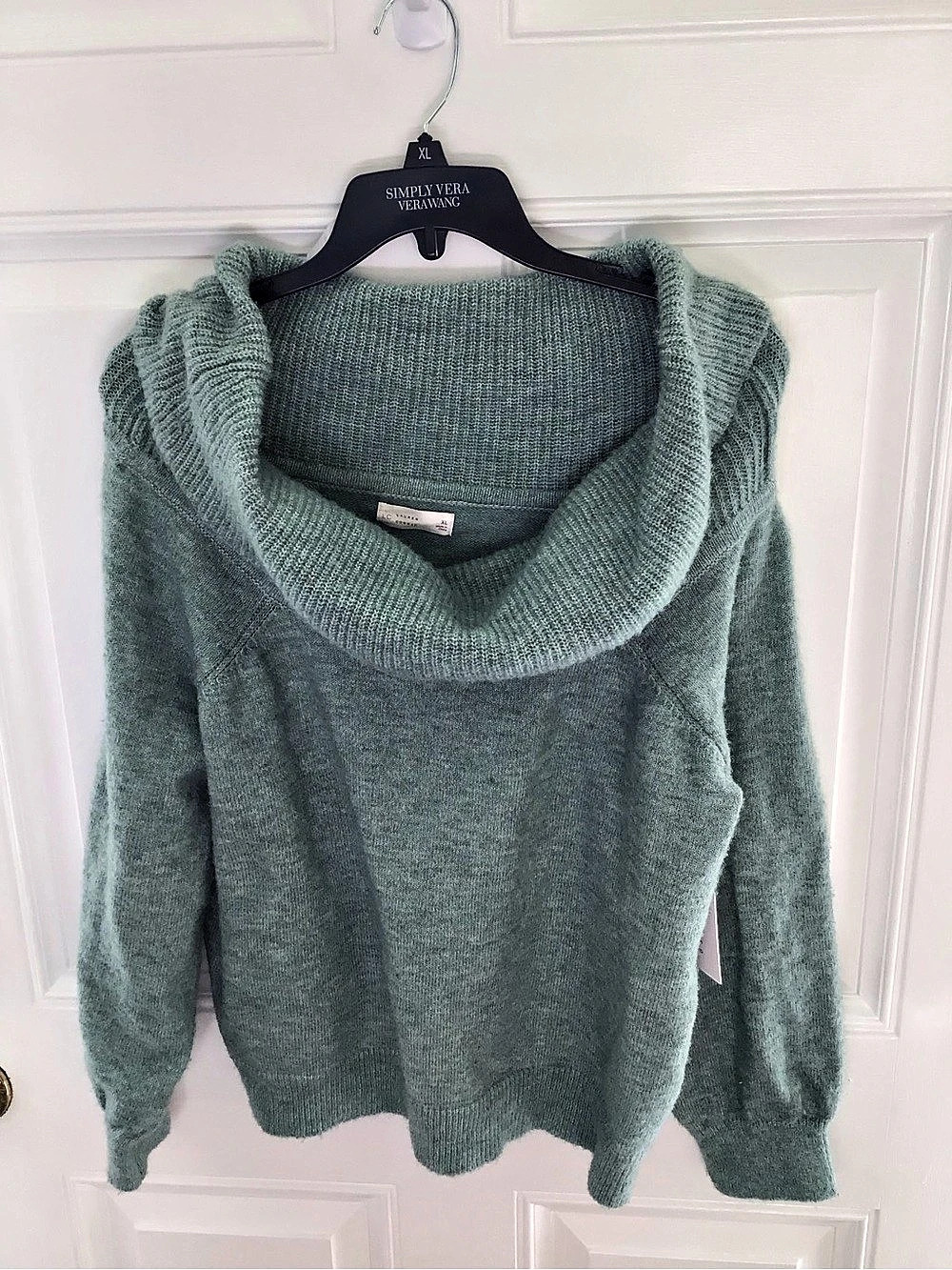 Lauren Conrad Cozy Knit Cowl Neck Pullover Sweater Size XL Soft Sage Green NWT